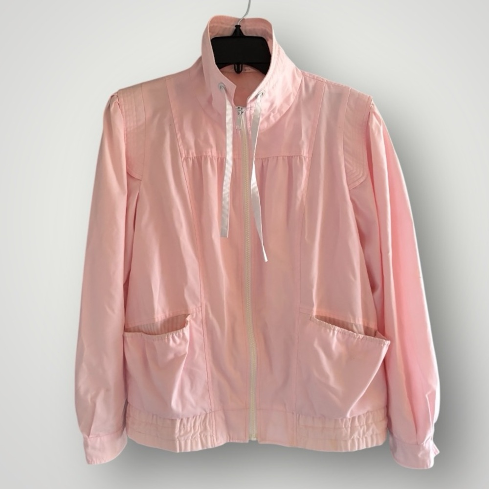 Vintage New York Girl Pink Zip Up Windbreaker Women’s Size M